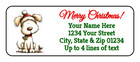 60 Christmas Dog Pooch  1 On Glossy White Photo Quality Return Address Labels