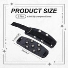 2 Pcs Crampons Traction Cleats  7 Steel Anti-slip Spikes Snow Grips  Black