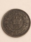 1864 New Brunswick One Cent Coin Au  Ef Condition  Small 6 Variety