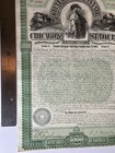 1918 Vintage Chicago St  Louis Chicago Cleveland Railroad Stock Bond Certificate