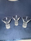 Set Of Three Post-modern Frosted Stem Martini Glasses 3 5    Tall 