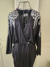 Women s Vintage 80 s Dq Sophisticates Black Metallic Glam Dot Jumpsuit 