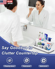 Bathroom Counter Organizer And Storage  7 Slots Detachable Toothbrush Holders Fo