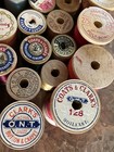 Vtg 24 Lot Wooden All W  Thread Spools Talon J p Belding Coats Cotton Silk Poly