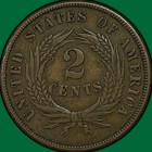 1868 Two Cent Piece Choice Extremely Fine Xf  au Coin  40813