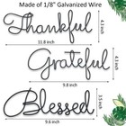 12 x4  Thankful Grateful Blessed Metal Letters Wall Decor Rustic Farmhouse Art