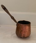 Antique Solid Copper Turkish Coffee Pot   Rum Warmer With Spout