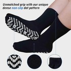 Non Slip Socks Men  Women Grip Anti Slip Socks For Seniors 10-13 Black-5pairs