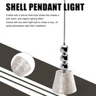 1-light 6 9  Natural Capiz Seashell Pendant Light  Silver