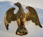 Vintage 6 75  X 6 25  American Eagle Solid Bronze Flag Pole Finial Topper