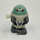 Vtg 1984 Tomy Wind Up Walking Pocket Robot Grey   Blue Works Read - Video