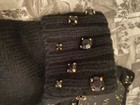 Nwt Victoria s Secret Black Bling Gem Sparkle Knit Soft Gloves    Mittens 