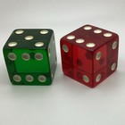 Vtg Translucent Red Cherry   Green Apple Bakelite Gigantic Jumbo 2  Pair Of Dice