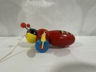 Rare Vtg Back To Basics Buzzy Bee Pull Along Wooden Toy Baby Einstein