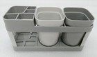 Toothbrush And Toothpaste Stand Holder With 2cups For Bathroom Storage Organizer
