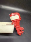 1960    s Andy Gard Plastic 8  Red And White Motorboat Outboard Motor Tonka