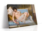Canvas Art Print Gicl  e Or Poster - Pillow  Reclining Odalisque 