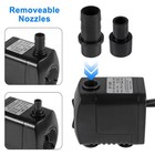 Submersible Water Fountain Pump 15w With Led Lights Aquarium Fish Tank Water