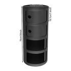 3 Levels Round Storage End Table Chest Nightstand With Storage Space 88lbs