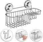 Suction Cup Shower Caddy Basket For Shampoo  Shower Suction Shelf Organize