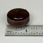 Philco Radio Knob 1pc Brown Bakelite 1 4  D Shaft 1930s Used