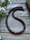 Sterling Silver Heishi Turquoise Coral Bead Necklace  18 Inch