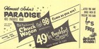 Honest John s Paradise Casino Las Vegas  Nv - Vintage Paper Coupon