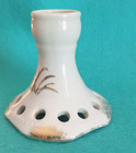 Vintage 1950s Lefton Gold Golden Wheat Pierced Candle Stick Holder Rare