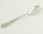Vintage Stieff Sterling Silver Rose Repousse Egg Or Parfait Spoon 6  34 Grams