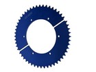 Split Aluminum Sprocket For 420 Or 40 Chain  Multiple Sizes Available  Blue