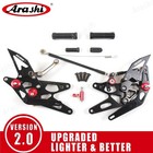 Fit Yamaha Yzf R1 Yzf-r1 2005 2006 Black Adjustable Racing Footrest Foot Pegs