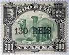 Travelstamps  1903 Nyassa Stamps Scott 41 Camels  Op  130 Reis   Mint Og Hinged
