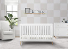 Baby Crib Convertible 4-in-1 Bed Diaper Changing Table Choose Your Color