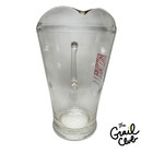 Vintage Falstaff Heavy Clear Glass Beer Pitcher  64 Ounce Crystal Red Logo Clean