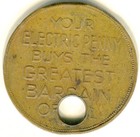 Reddy Kilowatt Says Copper Trade Token  key Fob 32mm Very Scarce  Lotmar4668