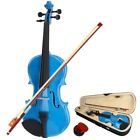 New 4 4 Acoustic Violin Case Bow Rosin Dark Blue
