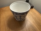 Blue   White Porcelain Planter Pot Floral Design Made In China Vintage Style