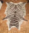 Zebra Xlarge  Premium Natural Brazilian Cowhide Rug  hair-on   70 x84  