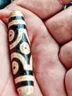 Pre-1800s Indo tibetan  Blood Spotted Old Agate 6 Eye Dzi Bead  13 58mm