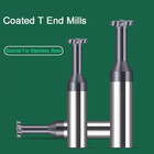 1pcs Hrc60 Ticn Coated T Slot Keyseat End Milling Cutter Solid Carbide 2mm-12mm