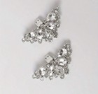 Crystal Rhinestone Shoe Clips Bridal Wedding Heel Accessories Silver Pair