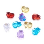 Craftdady 30pcs Transparent Glass Animal Loose Beads Spray Painted Crystal Fo   