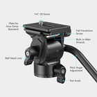 Smallrig Tripod Fluid Head With Quick Release Plate For Arca Swiss For Camera