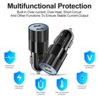 Dual Type C Car Charger Adapter Pd Usb C To C Cable For Samsung S23 S22 S21 S20