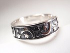 Stars And Crescent Moons Toe Ring Adjustable 925 Sterling Silver