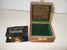 West London Brass Compass Sundial Maritime Sextant In Wooden Box