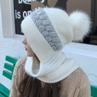  Winter Knit Hat Scarf Set  Warm Pom Beanie Chunky Scarf Outdoor Accessories 