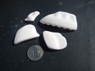 Sea Glass  Rare Set Of Vintage Pink Opaque Milk Glass