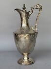 Old Sheffield Plate Georgian Ewer Wine Hot Water Jug Pitcher Chased Lobed Body