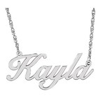 Personalize Sterling Silver Name Plate With Sterling Silver Chain